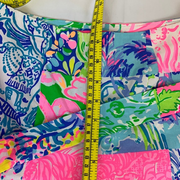 Lilly Pulitzer Patchwork‎ Wrap Skort Multicolor Vibrant Resort Preppy Style Sz 0 - Picture 10 of 12